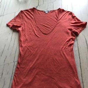 James Perse coral tee shirt